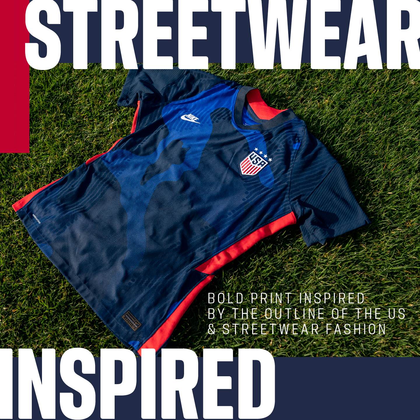 uswnt red and white striped jersey