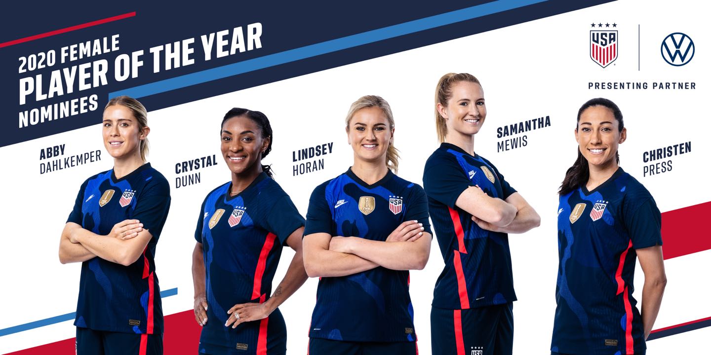 Nominees Set For U S Soccer Female And Male Player Of The Year Awards