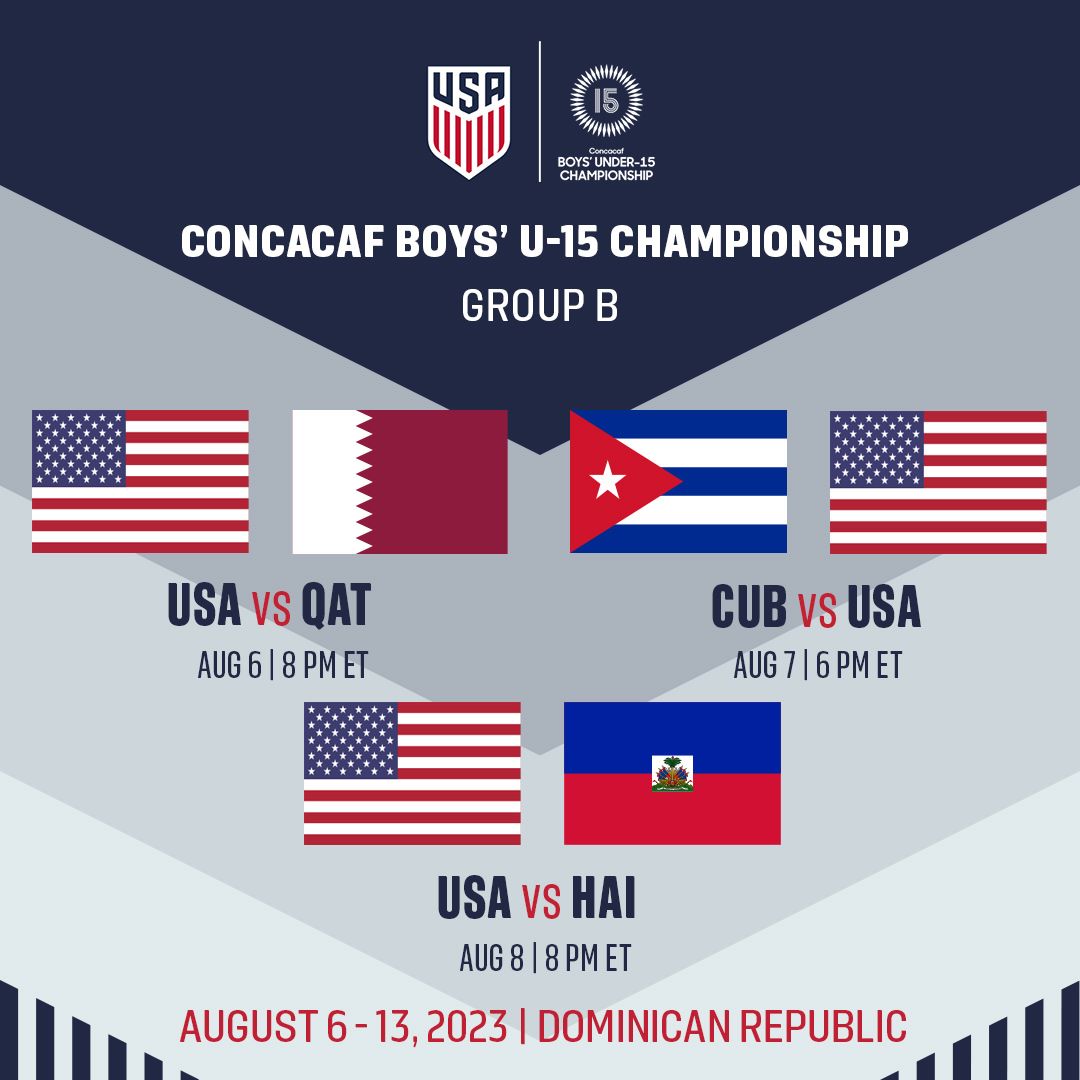 USA vs. Haiti: Match Hub  2023 Concacaf Boys' U-15 Championship