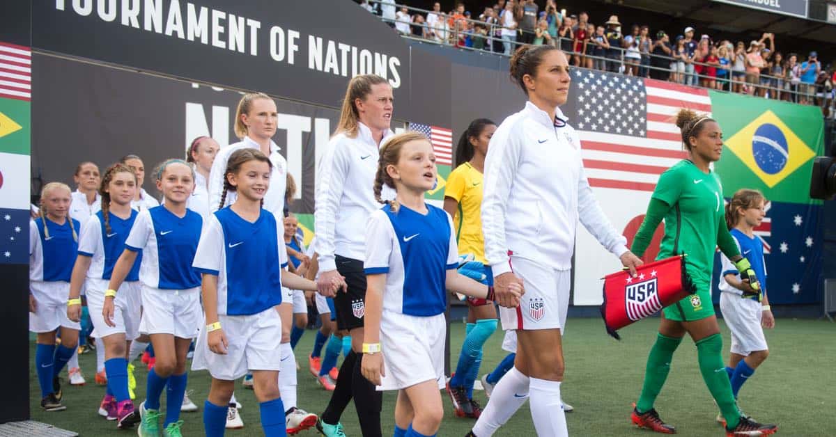 U.S. Women's National Soccer Team on X: We'll see 👉 𝗬𝗢𝗨 👈 tonight for  #USWNTClassics and our 2018 Tournament of Nations match against Brazil!  Streaming on , Twitter, Facebook and  at