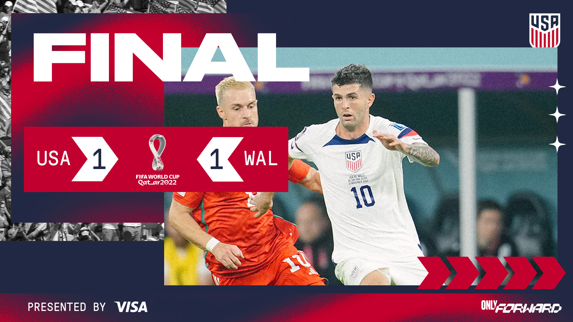 U.S. Men's National Team Kicks Off The 2022 FIFA World Cup With 1-1 Draw  Against Wales As Forward Tim Weah Scores First Half Goal