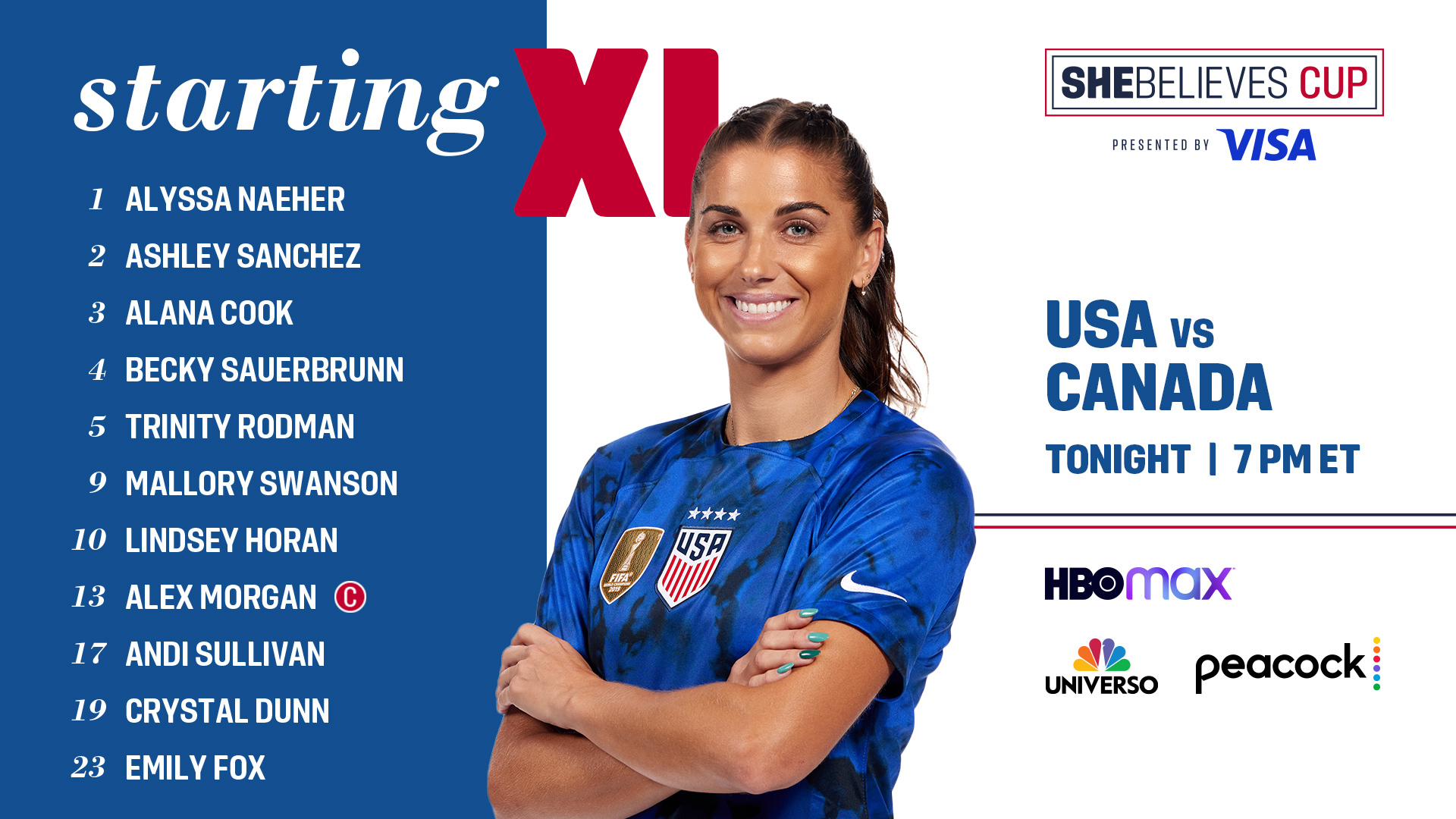 USWNT vs. Canada 2023 SheBelieves Cup, presented by Visa U.S