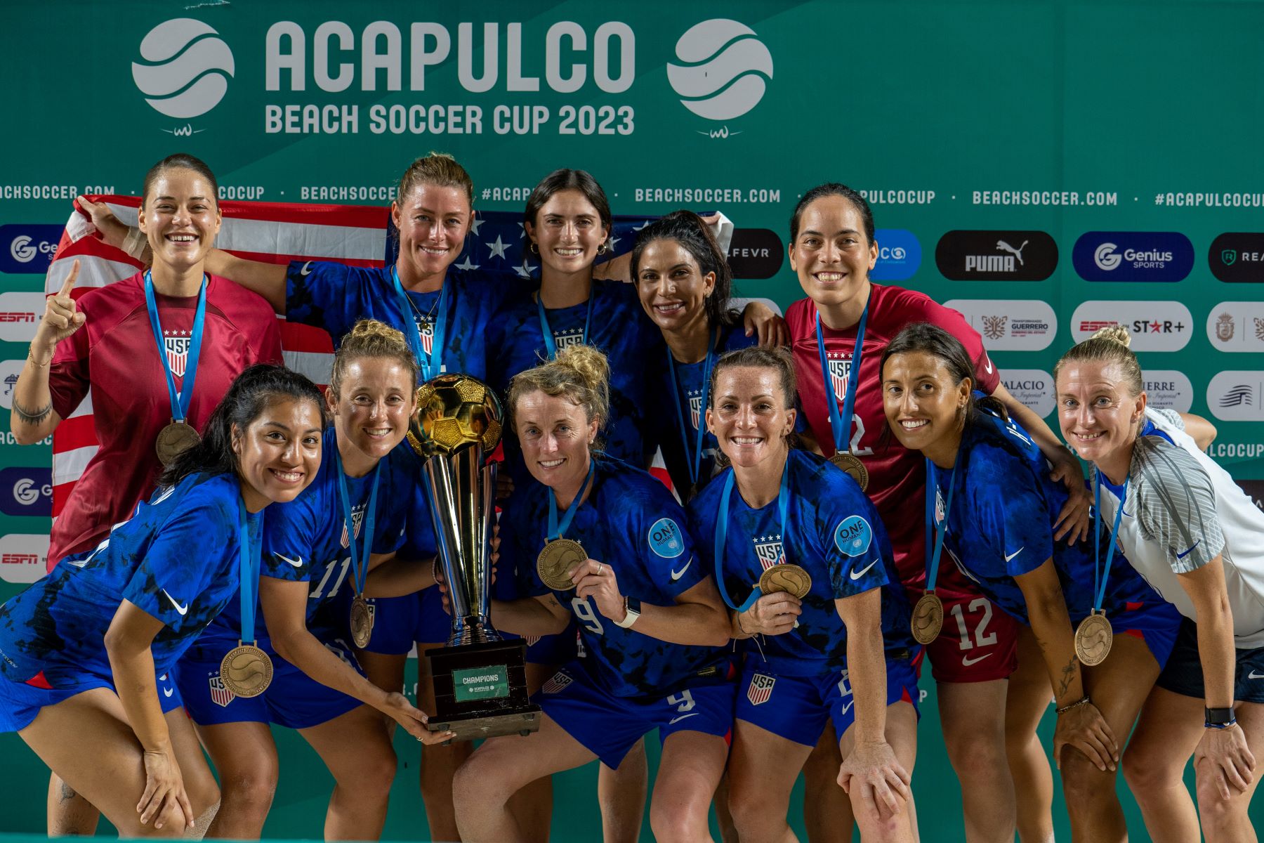 U.S. Beach Soccer Women’s National Team Wins Acapulco Cup With Three