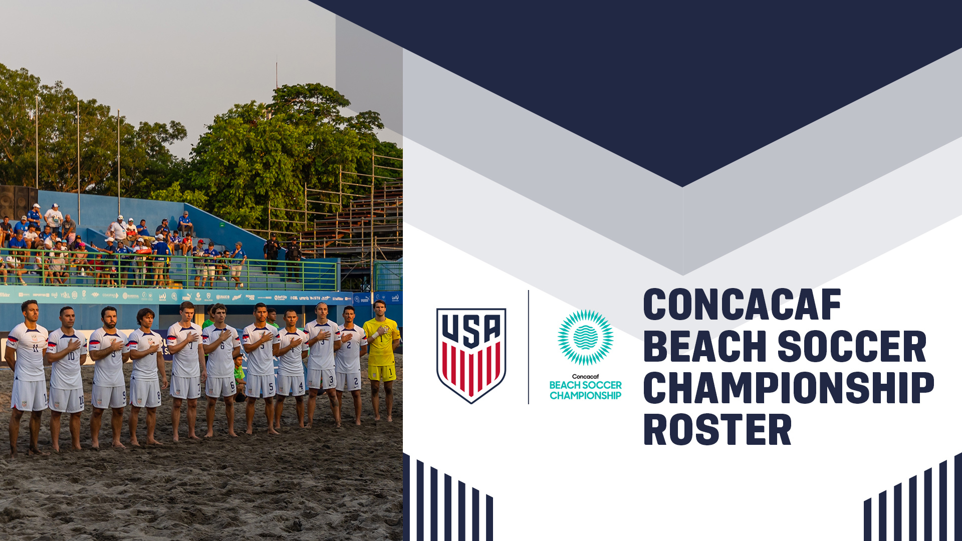 El entrenador en jefe de la Selección Nacional Masculina de Beach Soccer de Estados Unidos, Francis Farberoff, seleccionó una lista de 12 jugadores para el Campeonato de Beach Soccer de Concacaf 2023