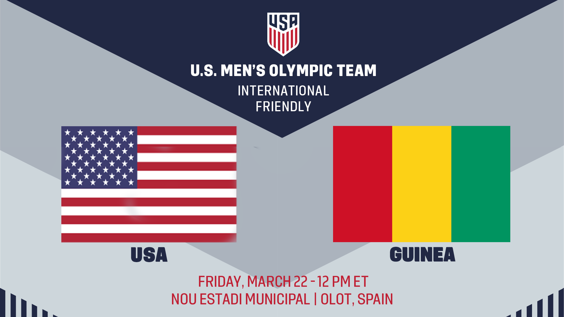 La selección olímpica masculina de Estados Unidos se enfrentará a Guinea el 22 de marzo en el noreste de España