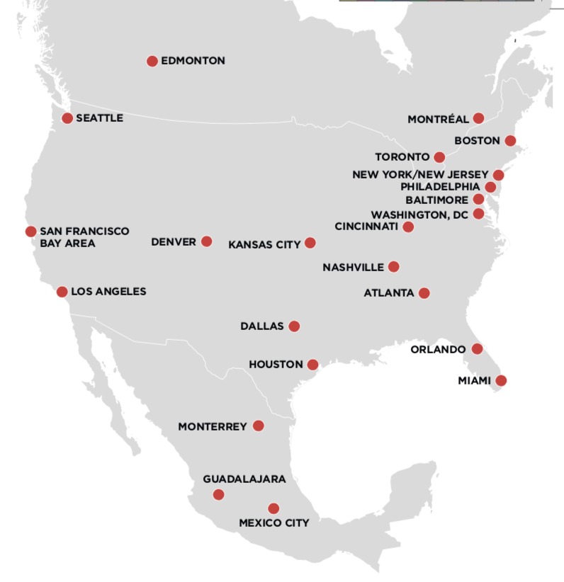 23 Candidate Host Cities To Be Included In United Bid To Host The 2026   23 Final 2026 United Bid Host Cities.ashx