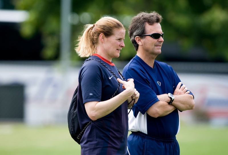 U.S. WNT coaches Cindy Parlow, Anson Dorrance